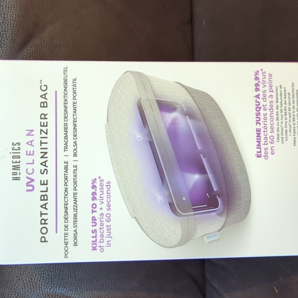 Homedics UV Clean Portable Sanitizer Bag. Rechargeable.  NWOT